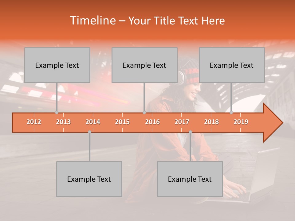 Caucasian Railway Listen PowerPoint Template