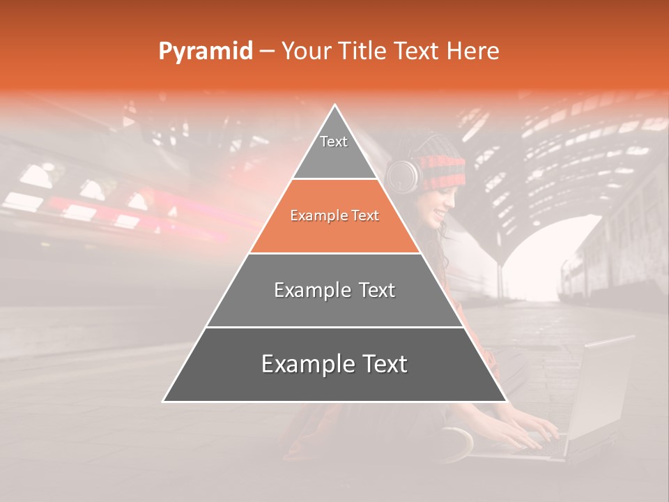 Caucasian Railway Listen PowerPoint Template