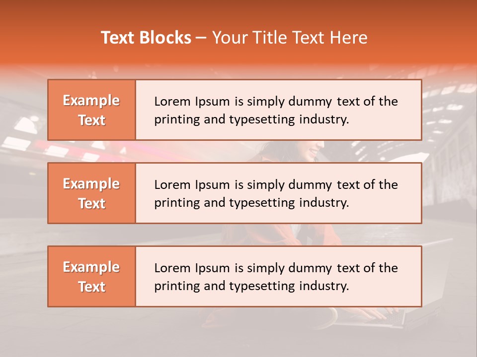 Caucasian Railway Listen PowerPoint Template