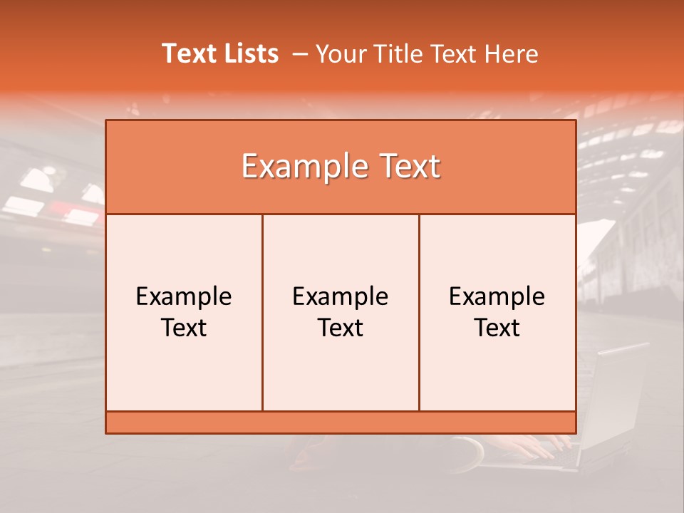 Caucasian Railway Listen PowerPoint Template