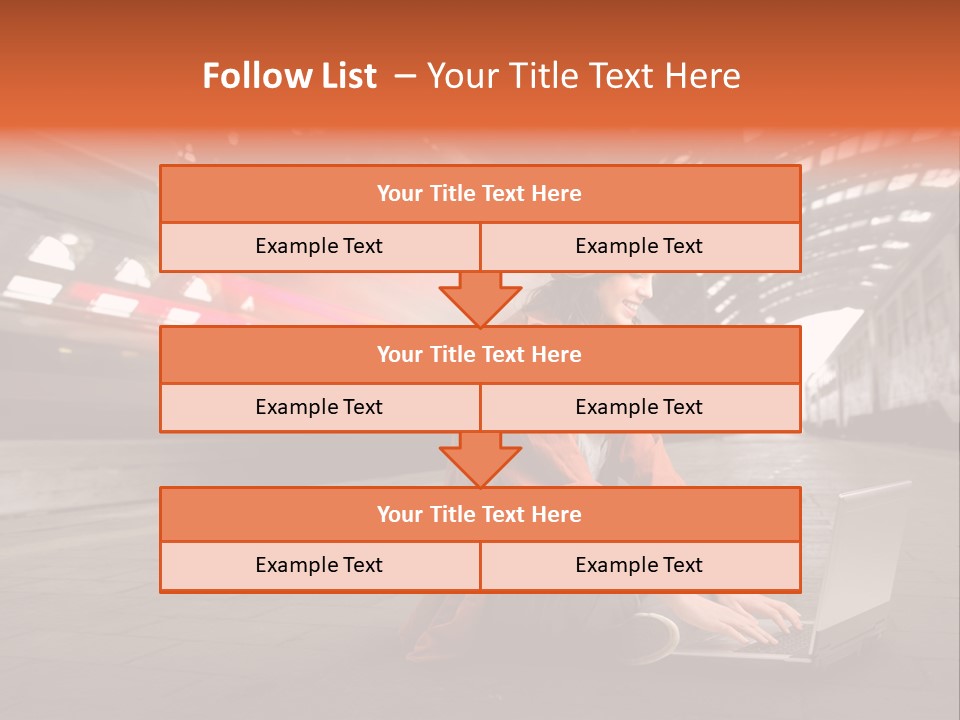 Caucasian Railway Listen PowerPoint Template