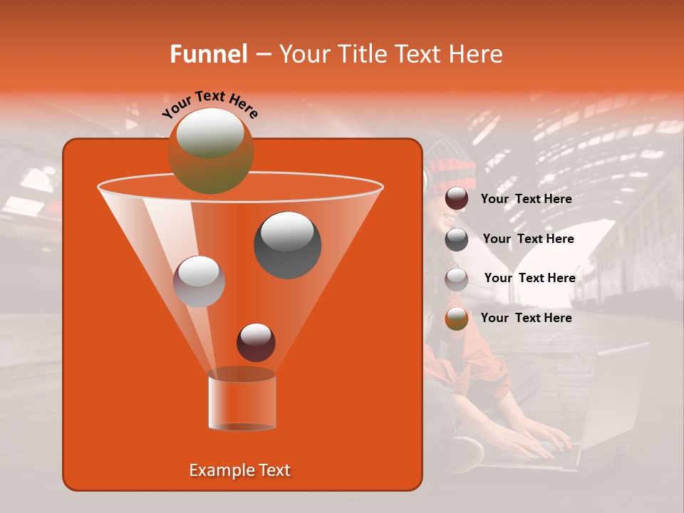 Caucasian Railway Listen PowerPoint Template