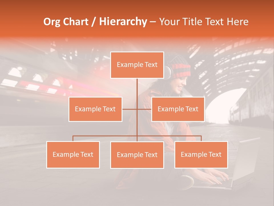 Caucasian Railway Listen PowerPoint Template