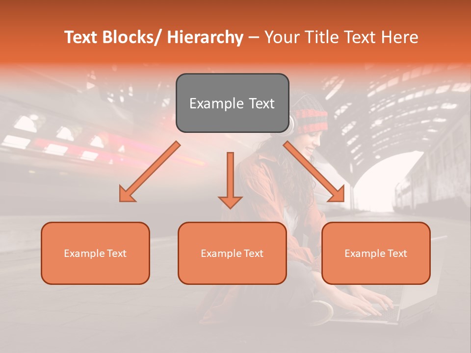 Caucasian Railway Listen PowerPoint Template