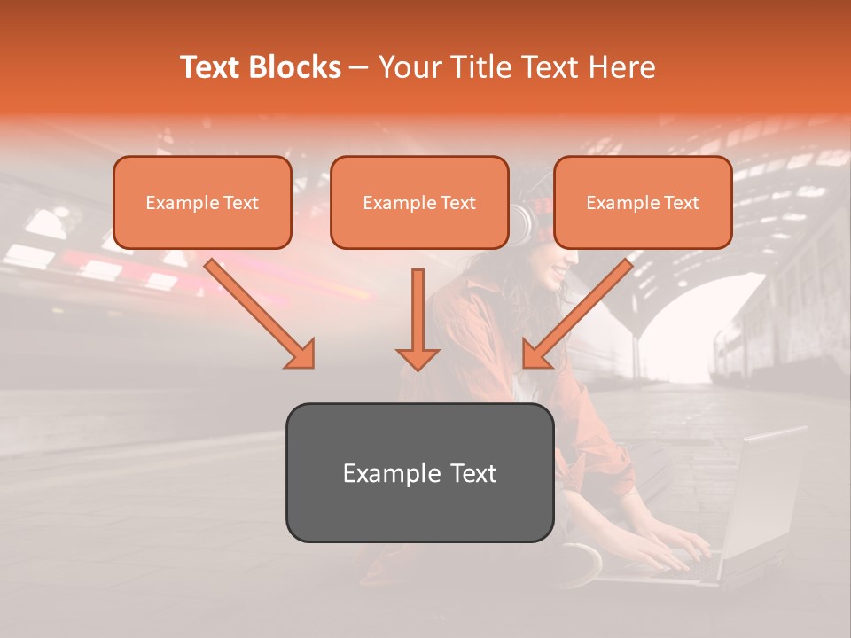 Caucasian Railway Listen PowerPoint Template