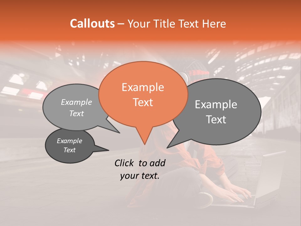 Caucasian Railway Listen PowerPoint Template