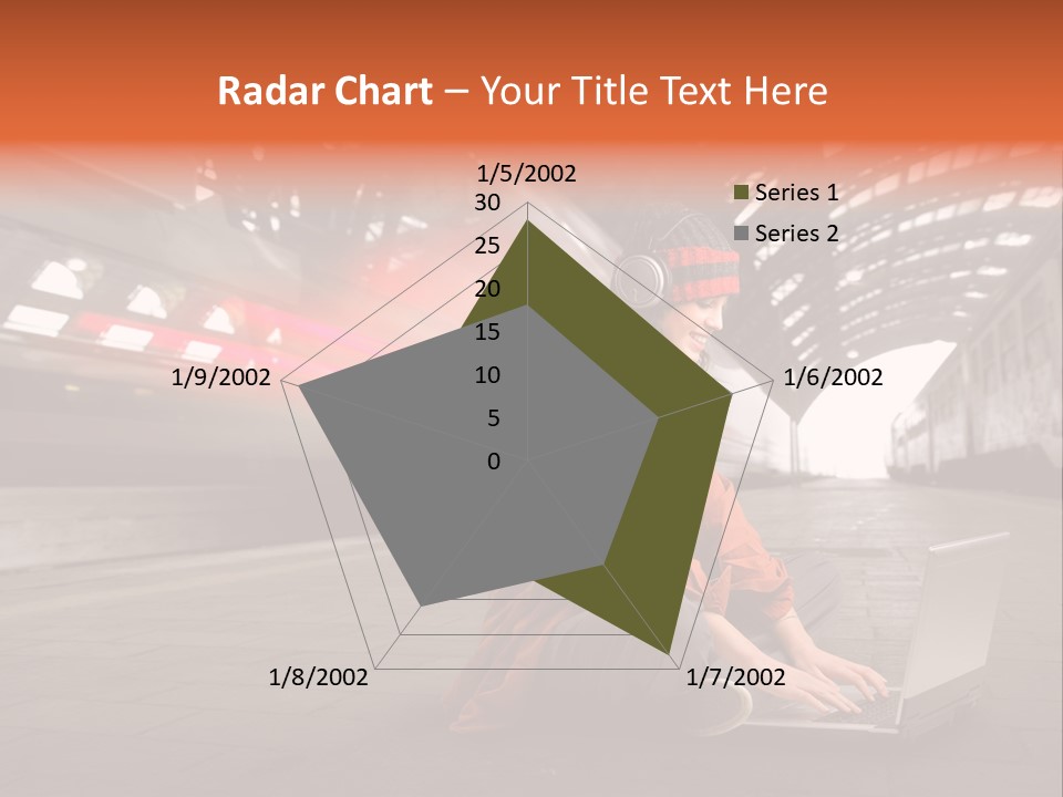 Caucasian Railway Listen PowerPoint Template