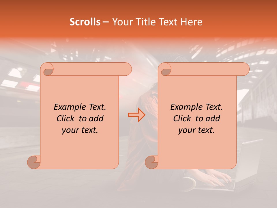 Caucasian Railway Listen PowerPoint Template