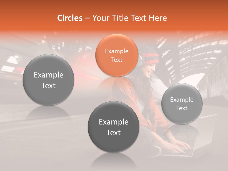 Caucasian Railway Listen PowerPoint Template