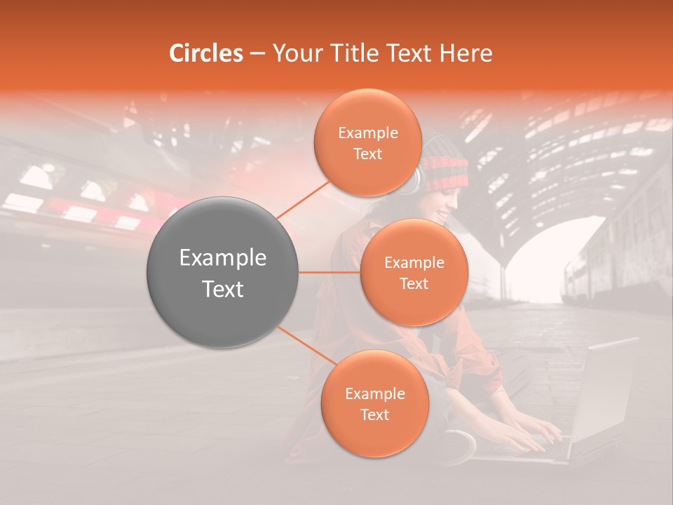 Caucasian Railway Listen PowerPoint Template