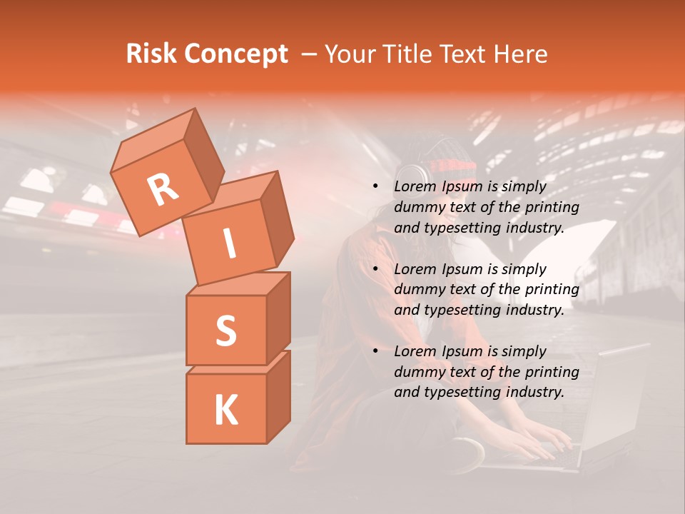 Caucasian Railway Listen PowerPoint Template