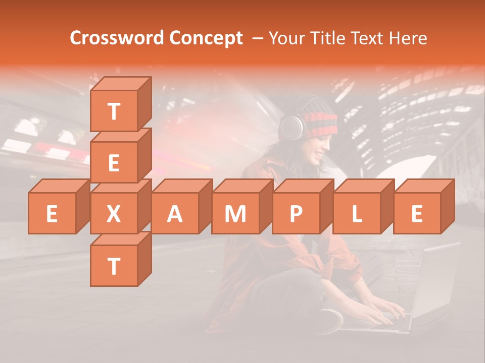 Caucasian Railway Listen PowerPoint Template