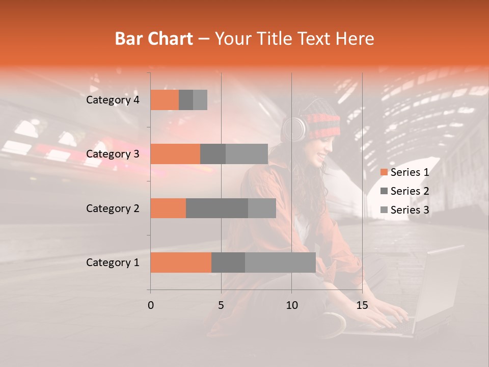 Caucasian Railway Listen PowerPoint Template