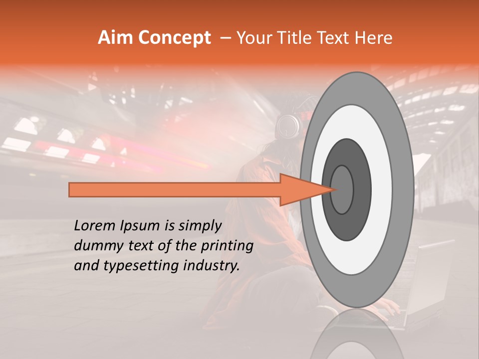 Caucasian Railway Listen PowerPoint Template