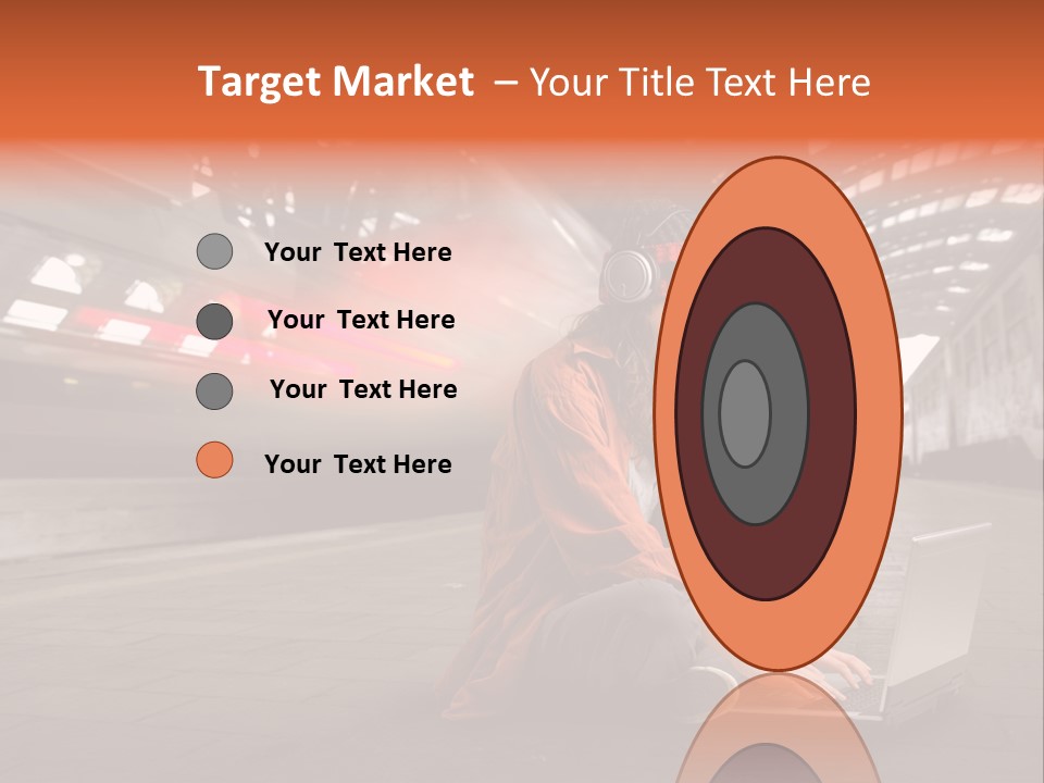 Caucasian Railway Listen PowerPoint Template