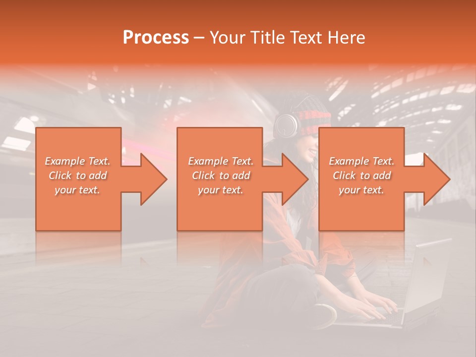 Caucasian Railway Listen PowerPoint Template