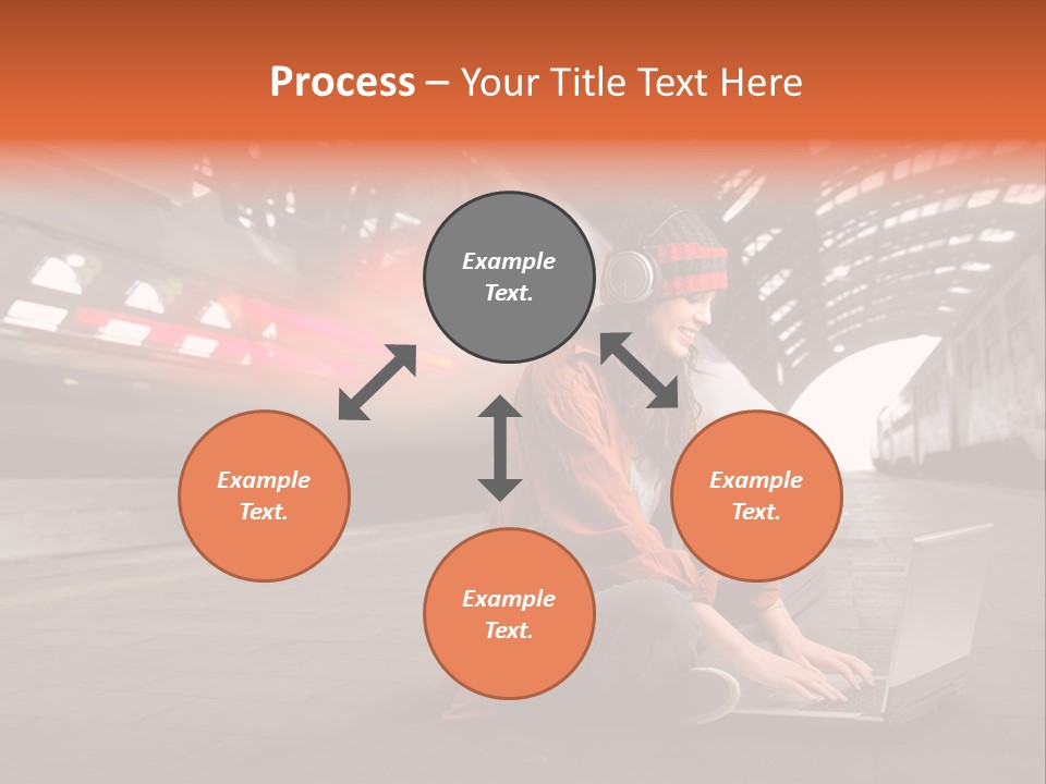 Caucasian Railway Listen PowerPoint Template