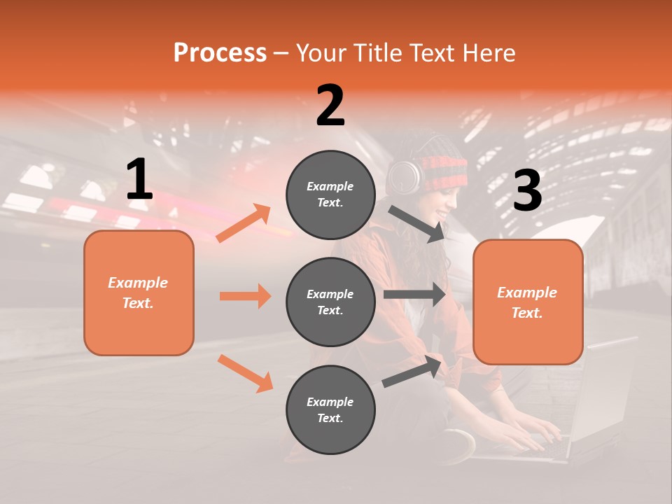 Caucasian Railway Listen PowerPoint Template