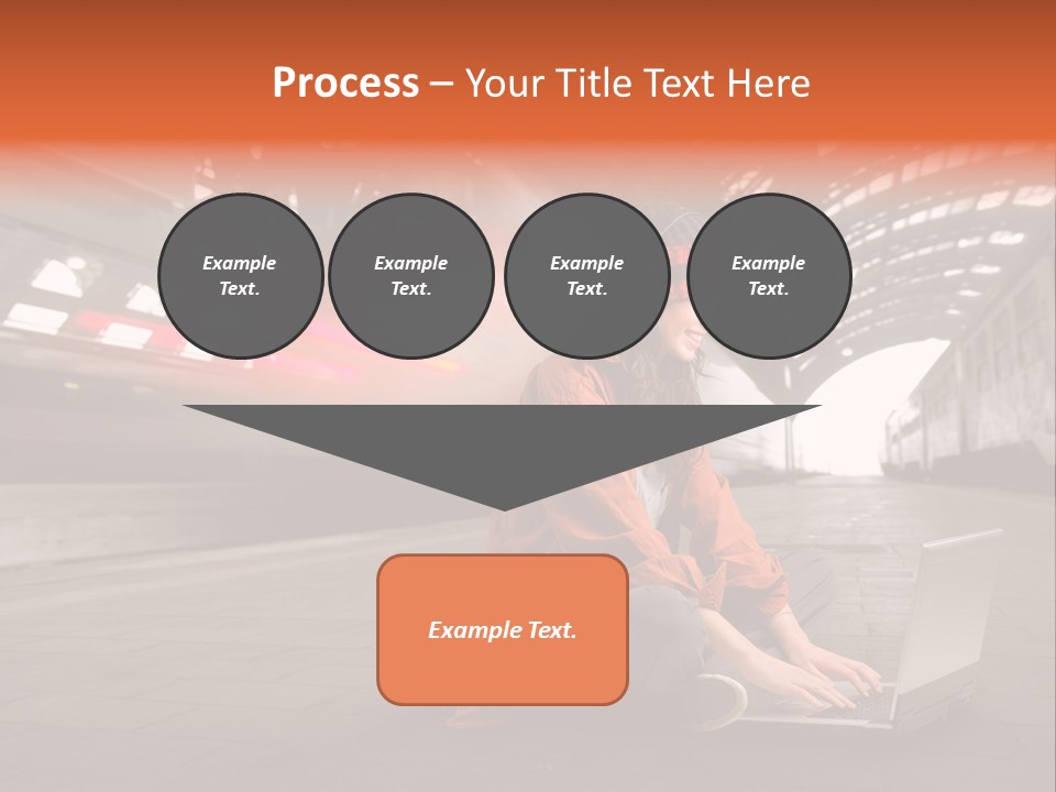 Caucasian Railway Listen PowerPoint Template