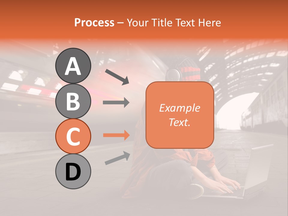 Caucasian Railway Listen PowerPoint Template
