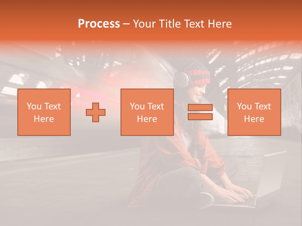 Caucasian Railway Listen PowerPoint Template