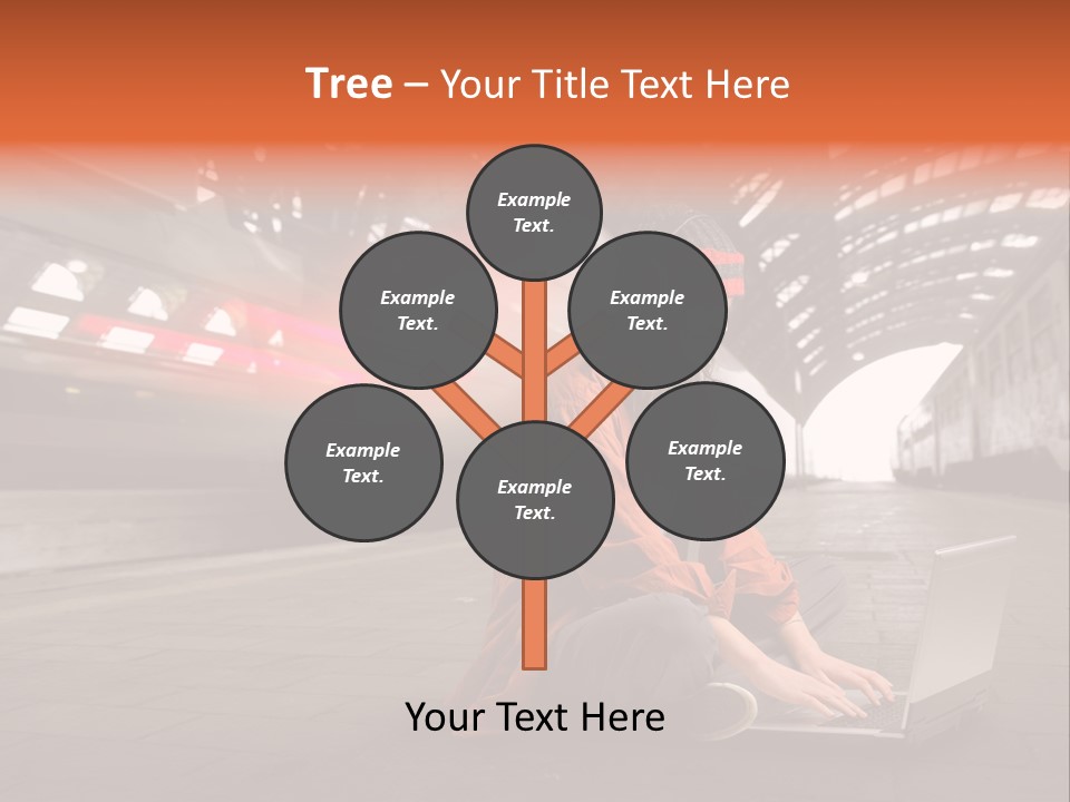 Caucasian Railway Listen PowerPoint Template