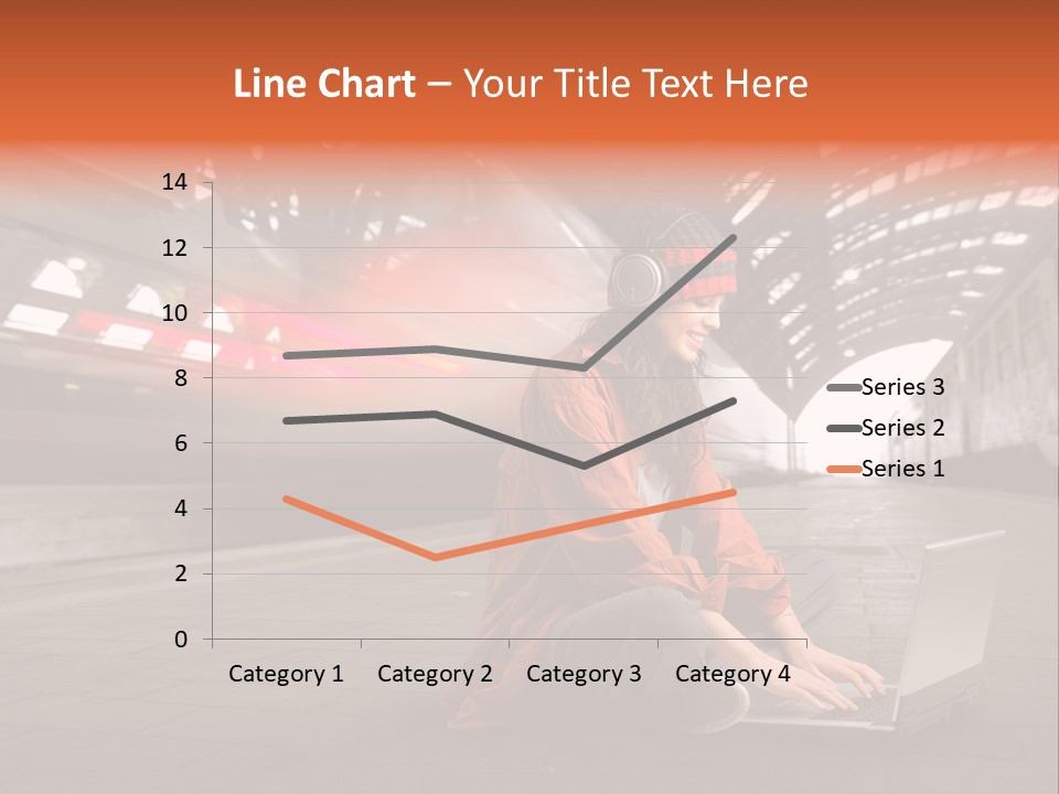 Caucasian Railway Listen PowerPoint Template
