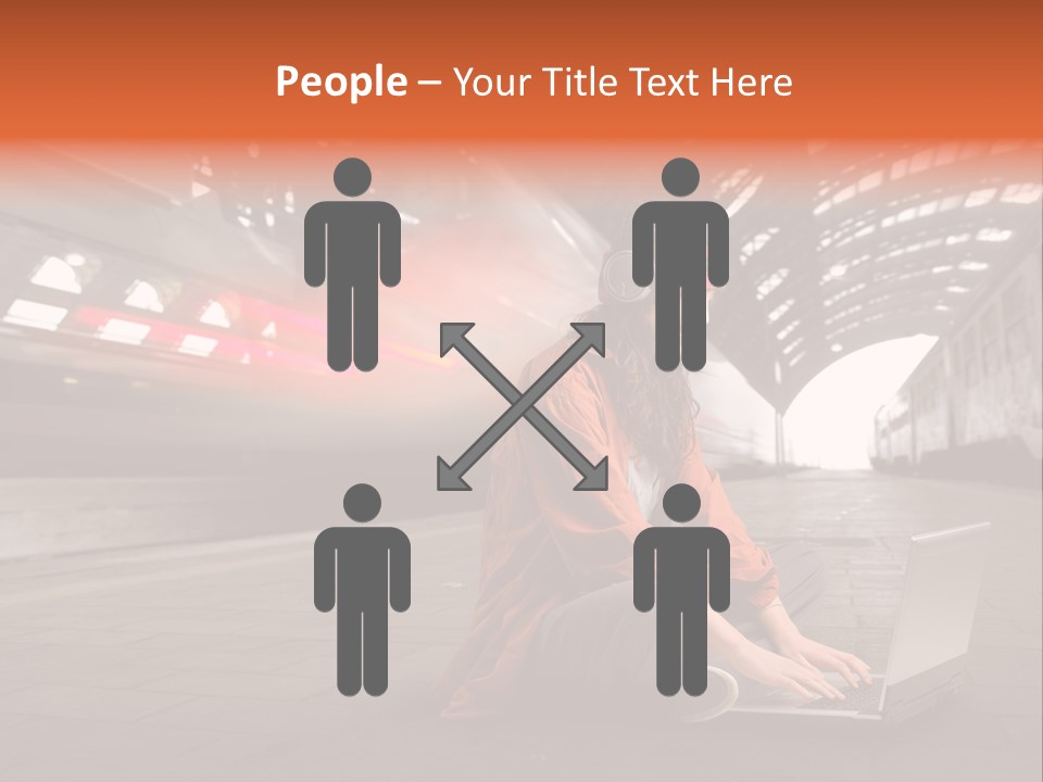 Caucasian Railway Listen PowerPoint Template