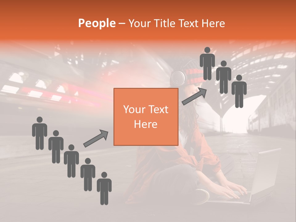 Caucasian Railway Listen PowerPoint Template