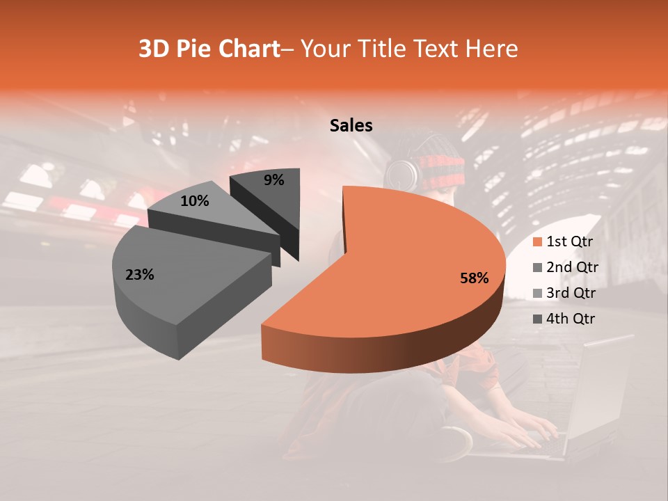 Caucasian Railway Listen PowerPoint Template