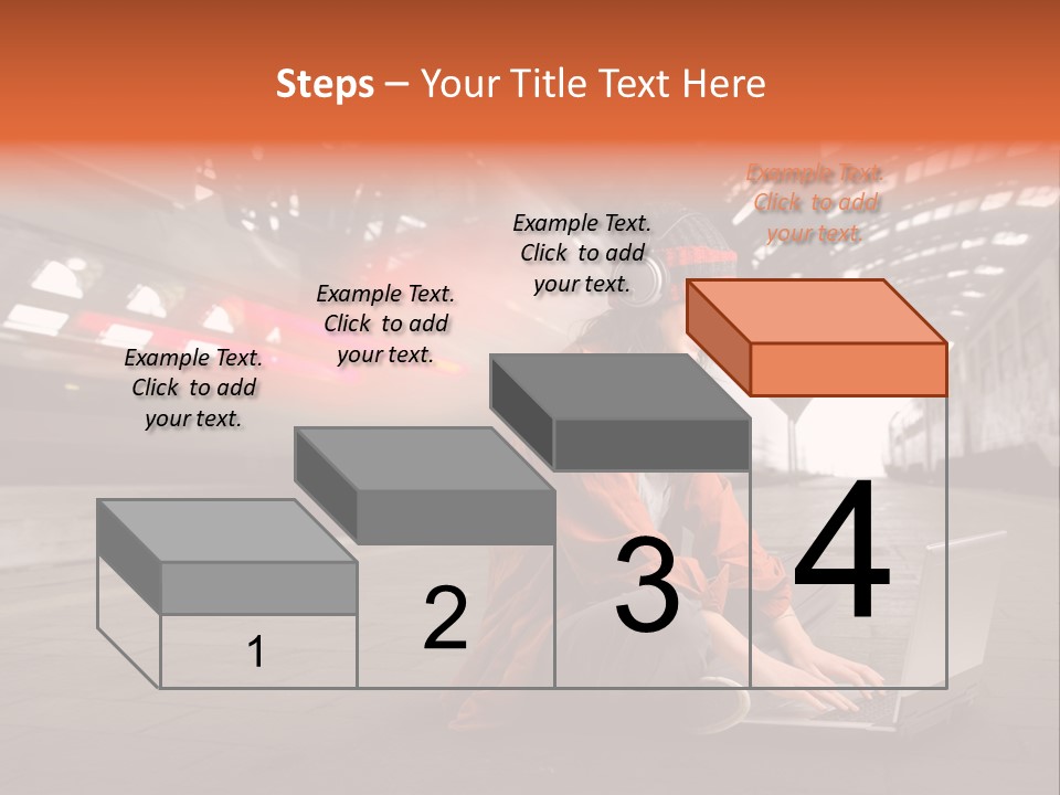 Caucasian Railway Listen PowerPoint Template