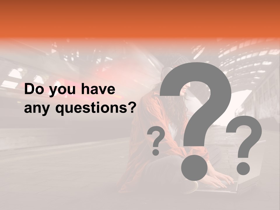 Caucasian Railway Listen PowerPoint Template