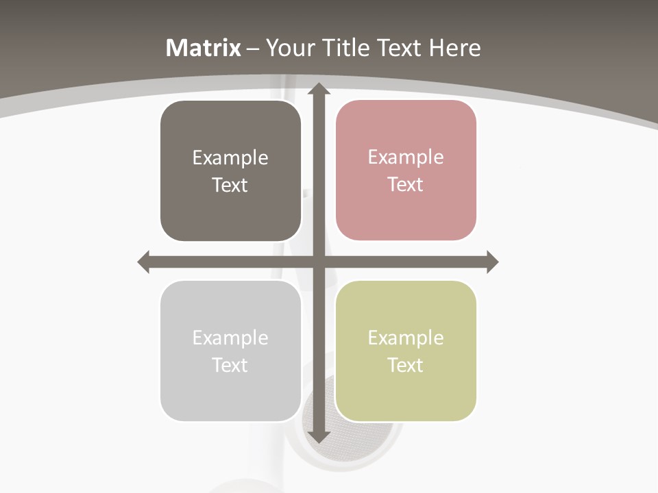 Music Isolated Cable PowerPoint Template