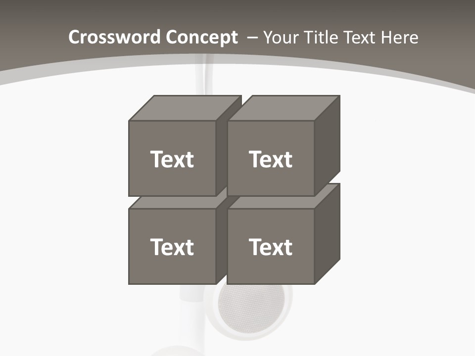 Music Isolated Cable PowerPoint Template