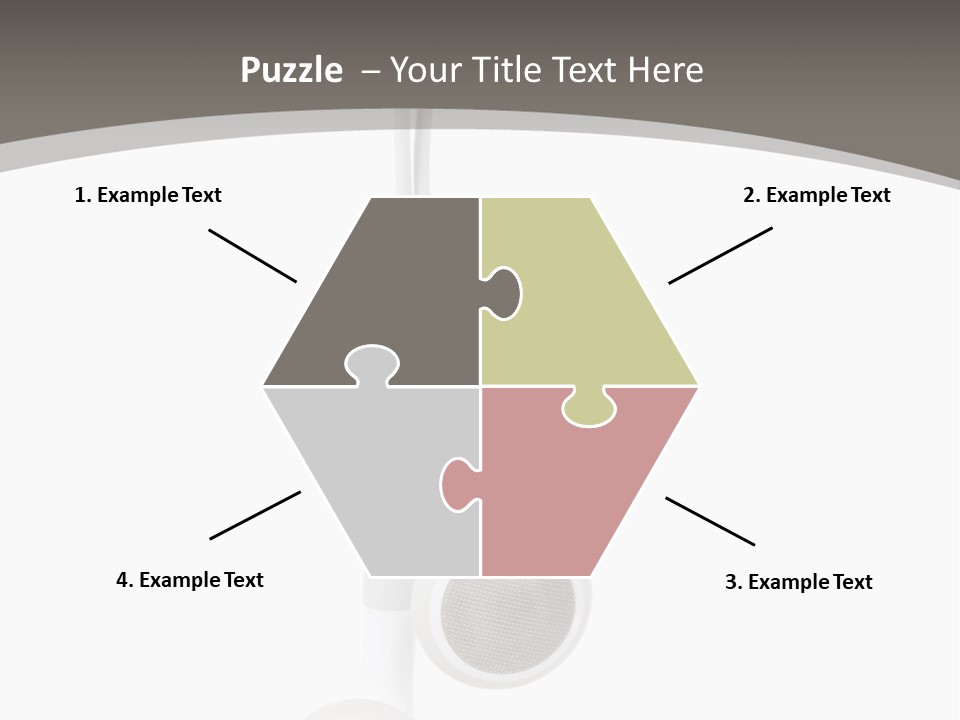 Music Isolated Cable PowerPoint Template