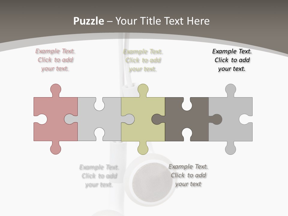 Music Isolated Cable PowerPoint Template