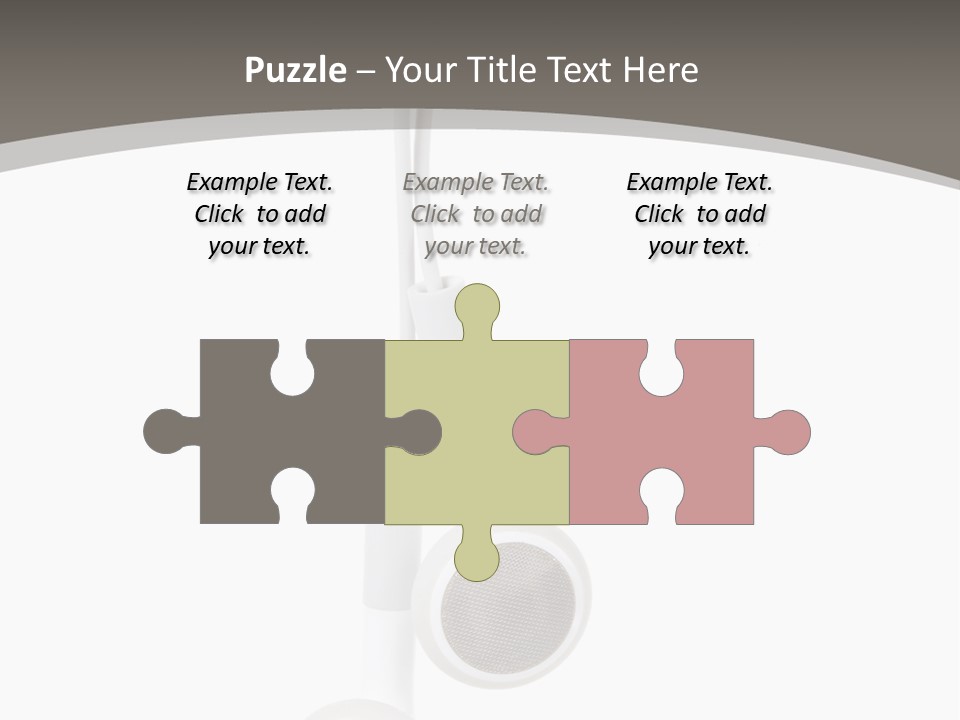 Music Isolated Cable PowerPoint Template