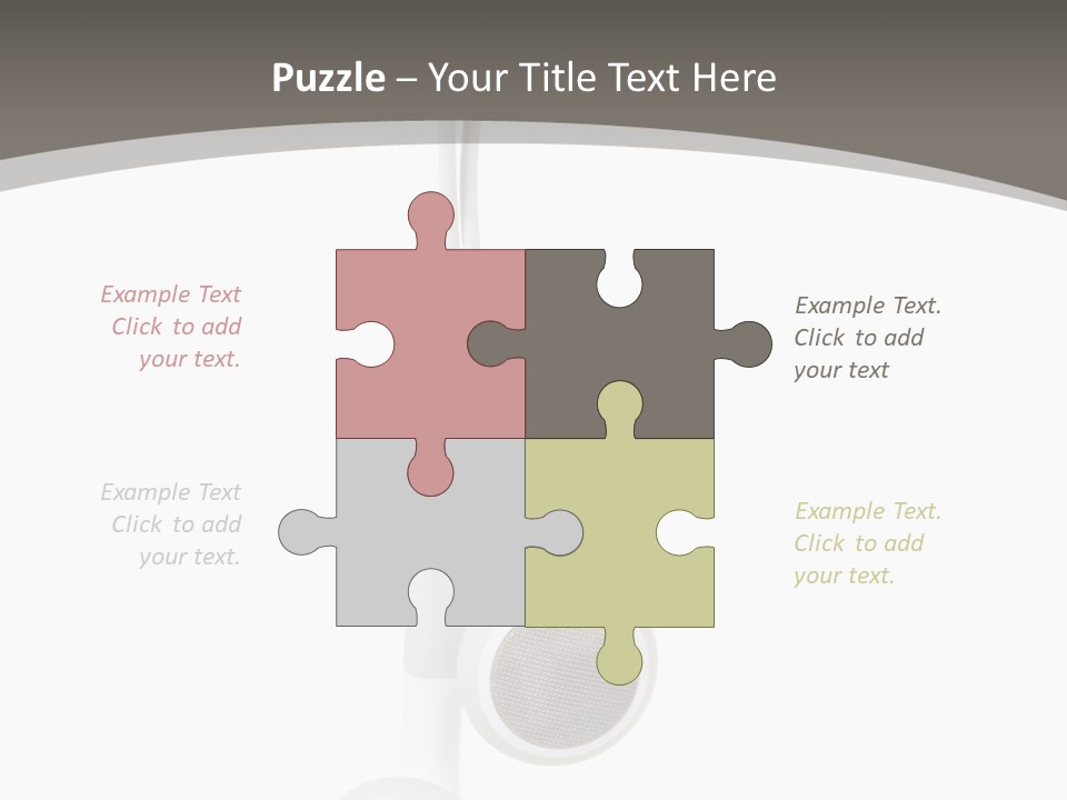 Music Isolated Cable PowerPoint Template