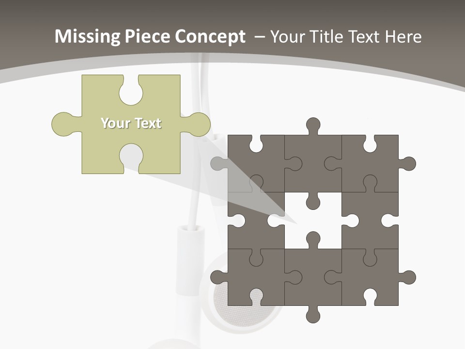 Music Isolated Cable PowerPoint Template