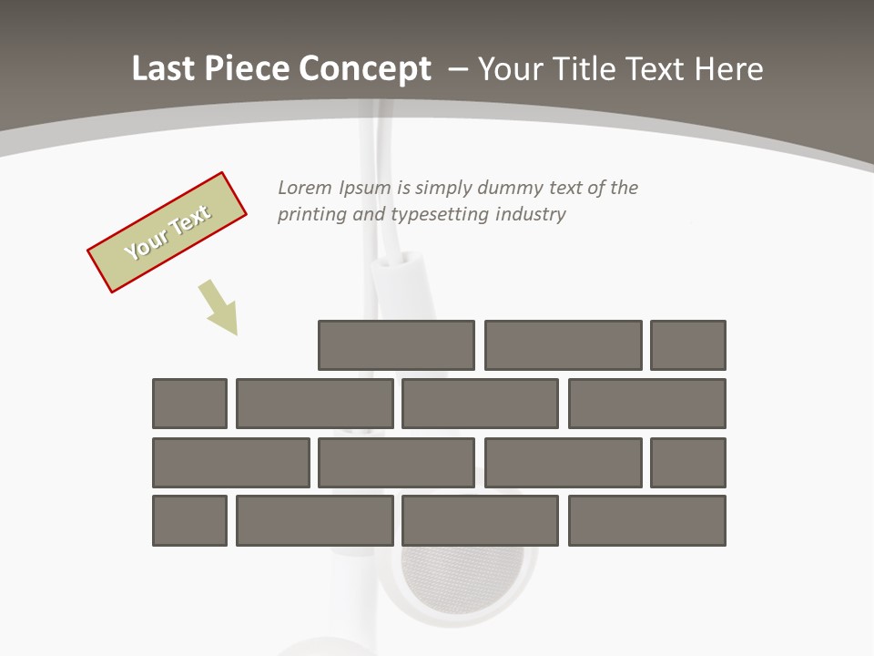 Music Isolated Cable PowerPoint Template