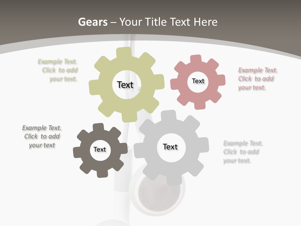 Music Isolated Cable PowerPoint Template