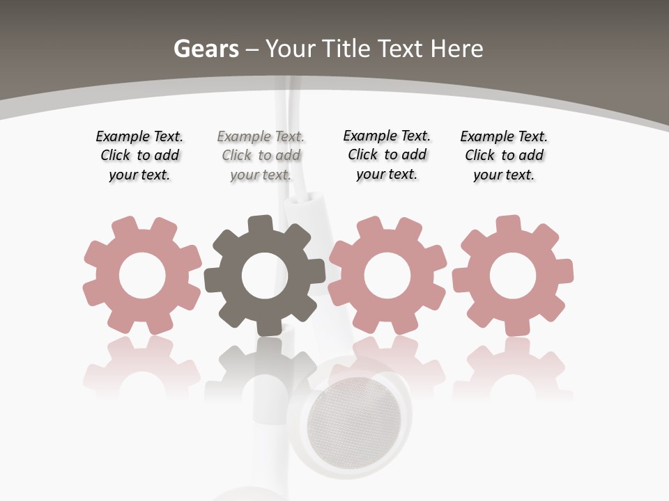 Music Isolated Cable PowerPoint Template