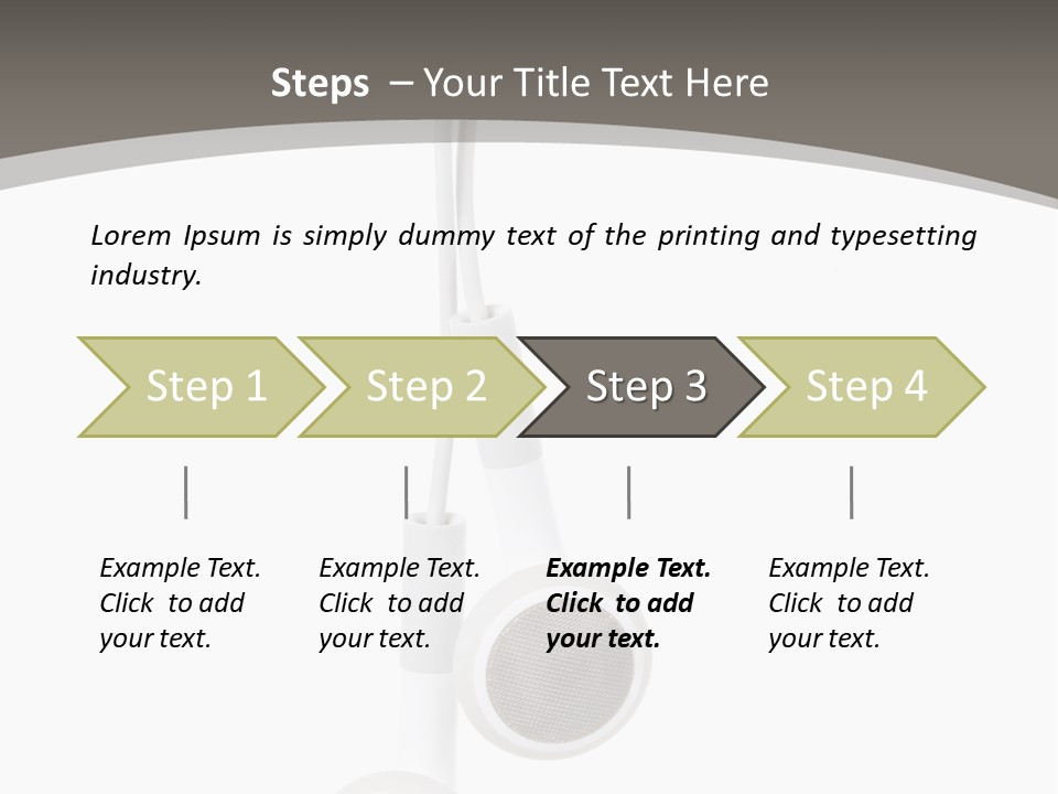 Music Isolated Cable PowerPoint Template