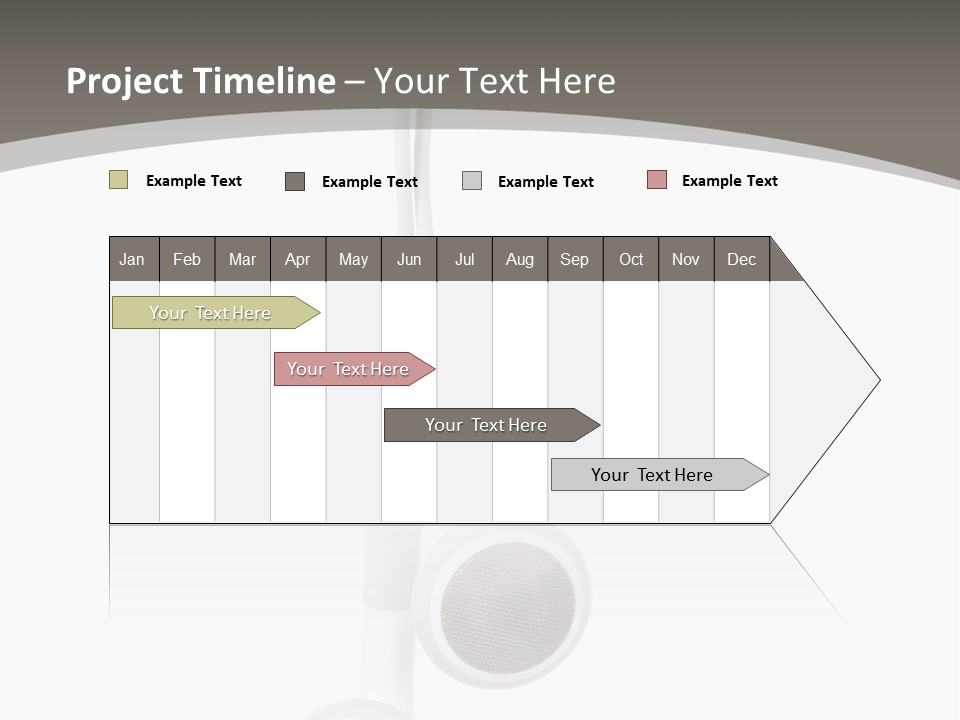 Music Isolated Cable PowerPoint Template