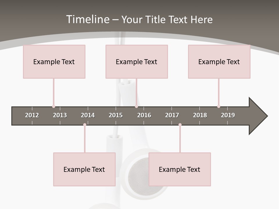 Music Isolated Cable PowerPoint Template