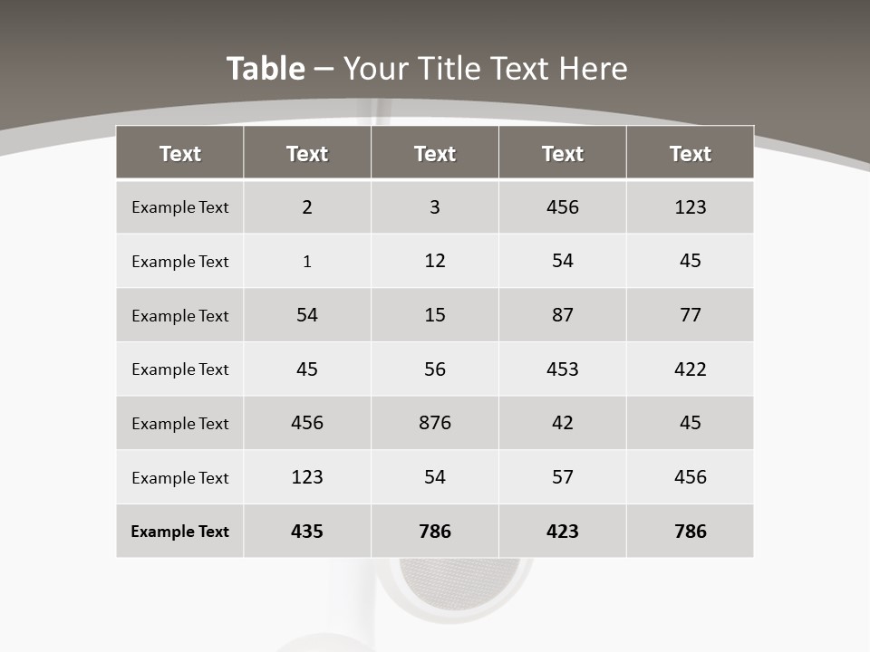 Music Isolated Cable PowerPoint Template