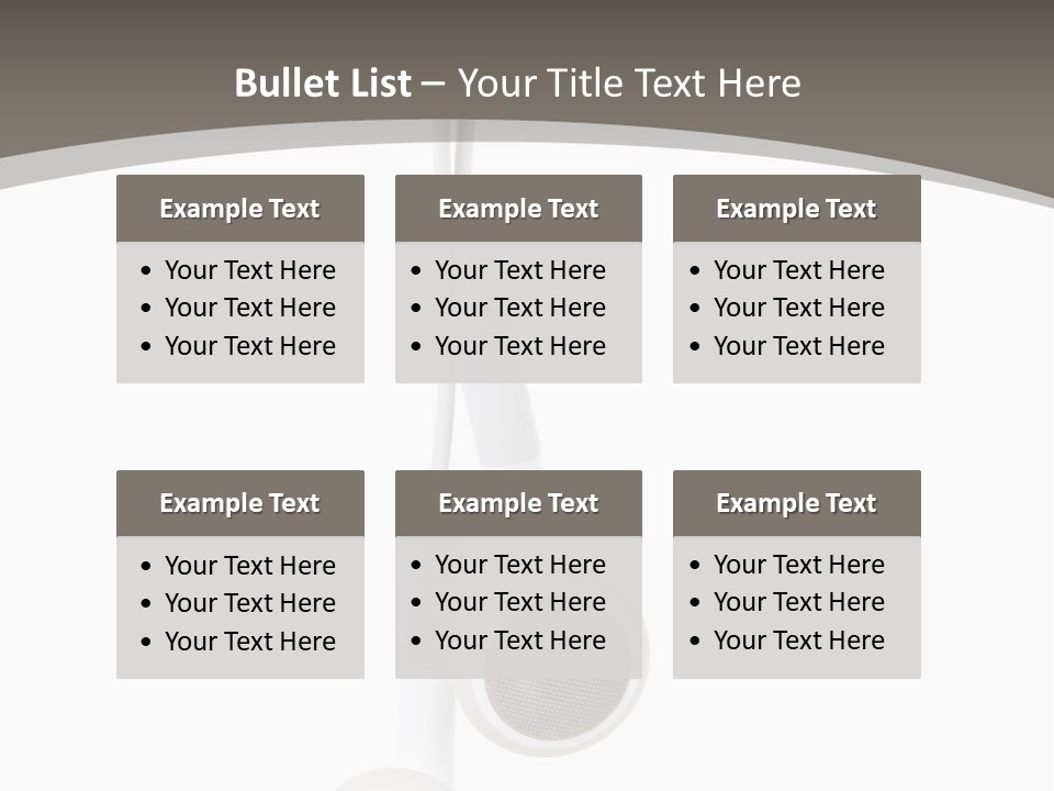 Music Isolated Cable PowerPoint Template