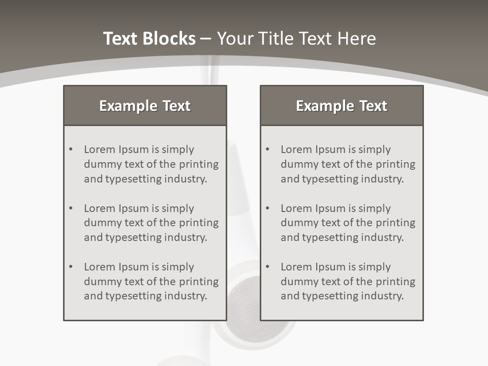 Music Isolated Cable PowerPoint Template