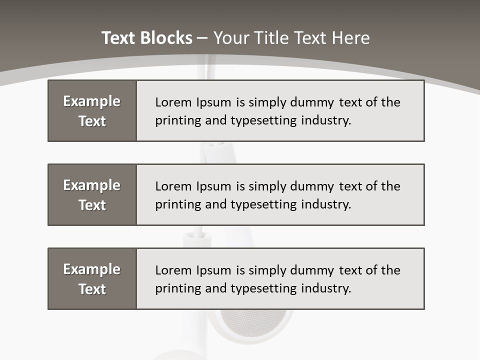 Music Isolated Cable PowerPoint Template