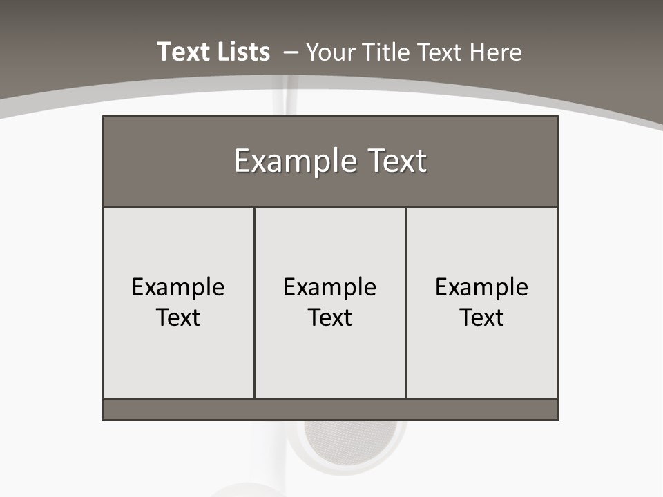 Music Isolated Cable PowerPoint Template